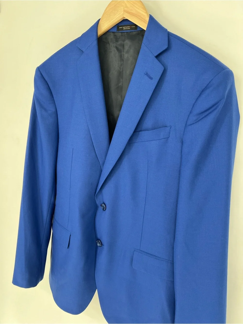 John Varvatos‎ 100% Wool Bold Royal Blue Two-Button Sport Coat Blazer